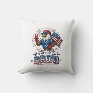 Lustiges 4. Juli-Adler Bruh Patriotisches Shirt-De Kissen