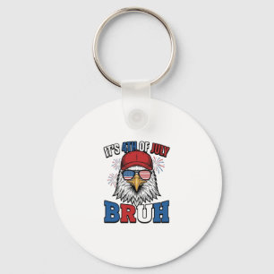Lustiges 4. Juli-Adler Bruh Patriotisches Shirt-De Schlüsselanhänger
