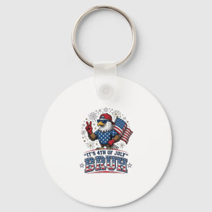 Lustiges 4. Juli Adler Bruh Patriotisches Shirt-De Schlüsselanhänger