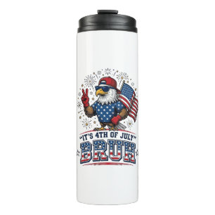 Lustiges 4. Juli Adler Bruh Patriotisches Shirt-De Thermosbecher