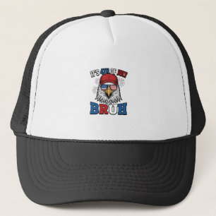 Lustiges 4. Juli-Adler Bruh patriotisches Shirt-De Truckerkappe