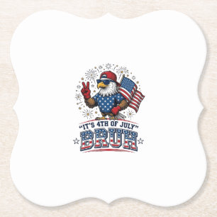 Lustiges 4. Juli Adler Bruh Patriotisches Shirt-De Untersetzer