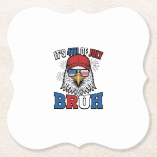 Lustiges 4. Juli-Adler Bruh patriotisches Shirt-De Untersetzer