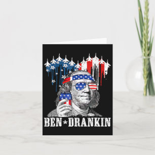 Lustiges 4. Juli Ben Drankin Patriotisch  Karte