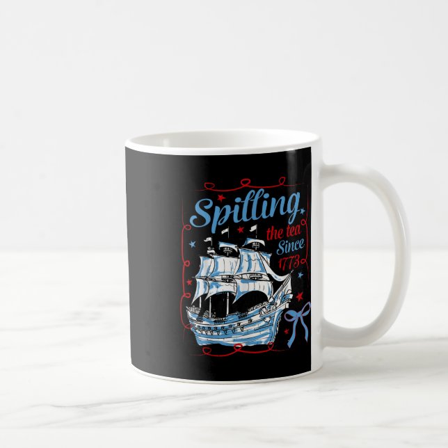 Lustiges 4. Juli, der den Tee seit 1773 verschütte Kaffeetasse (Rechts)