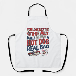 Lustiges 4. Juli Hot Dog patriotisches Shirtsdesig Schürze