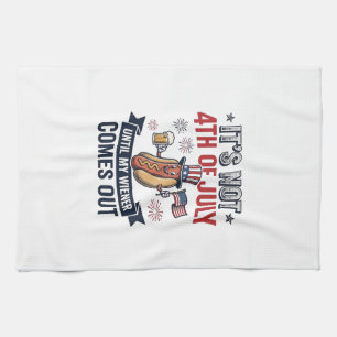 Lustiges 4. Juli Hot Dog Vintage Patriotisches Shi Geschirrtuch
