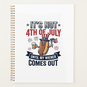 Lustiges 4. Juli Hot Dog Vintage Patriotisches Shi Planer