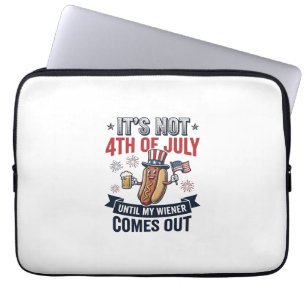 Lustiges 4. Juli Hot Dog Vintage Patriotisches T-S Laptopschutzhülle