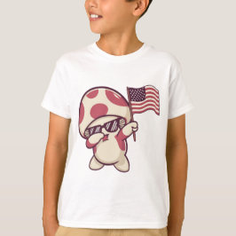 Lustiges 4. Juli Pilz Patriotische Amerikanische F T-Shirt