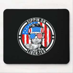Lustiges 4. Juli Trinken Auf Liber-tea Freiheit US Mousepad