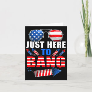 Lustiges 4. Juli Usa Sungles Feuerwerk Knall Patri Karte