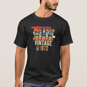 Lustiges 50. Geburtstags-Vintage-Musik-Tech 1972 G T-Shirt