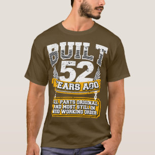 Lustiges 52. Geburtstags-Shirt Vintage Gebaut 52 J T-Shirt