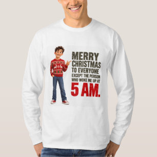 Lustiges 5-Uhr-Wecker-Weihnachts-Sweatshirt T-Shirt