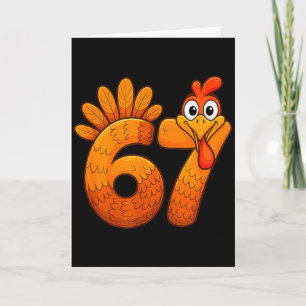 Lustiges 67 Erntedankfest Truthahn Geschenk für Mä Karte