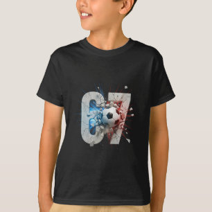Lustiges 67 Fußball-Drip Six Seven Meme 6 7 Jungen T-Shirt