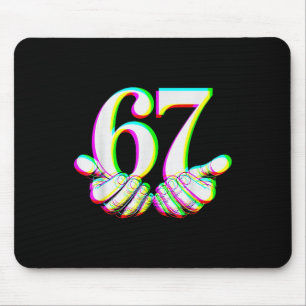 Lustiges 67-Hand-Sechs-Sieben-Meme-Gen-Alpha-Slang Mousepad