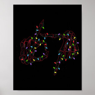 Lustiges 67 Hand Six Seven Meme Brainrot Weihnacht Poster