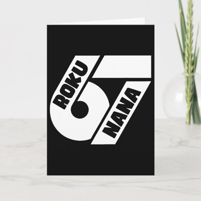 Lustiges 67 Japanisches Meme Roku Nana Grafikdesig Karte (Vorderseite)