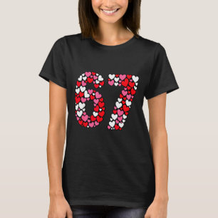 Lustiges 67 Meme 6 7 Gen Alpha Slang für Valentins T-Shirt