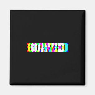 Lustiges 67 Meme 6oa7ed Glitch Art Retro Slang Goa Magnet