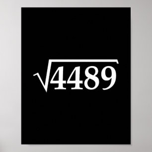 Lustiges 67 Meme Brainrot Quadratwurzel 4489 Slang Poster