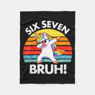 Lustiges 67 Meme Dabbing Einhorn Six Seven 6 7 Kin Fleecedecke