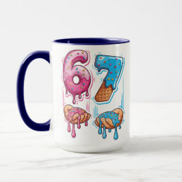 Lustiges 67 Meme Donut Eis Gen Alpha Slang Kaffeetasse