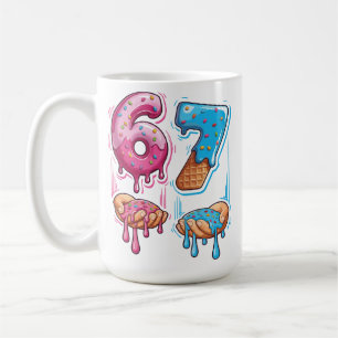 Lustiges 67 Meme Donut Eis Gen Alpha Slang Kaffeetasse