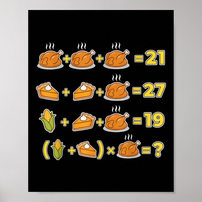 Lustiges 67 Meme Erntedankfest Mathematik Logik-Rä Poster (Vorne)