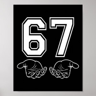 Lustiges 67 Meme Kostüm Six Seven Halloween Gen Z Poster