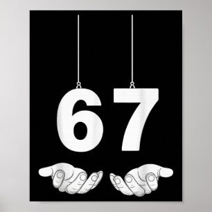 Lustiges 67-Meme-Kostüm Six Seven Halloween Gen Z Poster