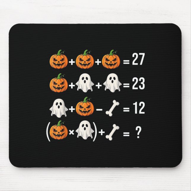 Lustiges 67 Meme Kürbis Geist Mathelehrer Kostüm  Mousepad (Vorne)