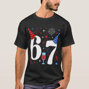 Lustiges 67 Meme Neujahr 2026 Party Abend Humor Br T-Shirt