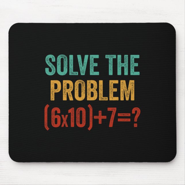 Lustiges 67 Meme Sechs Sieben 6 7 Mathe-Lehrer Män Mousepad (Vorne)