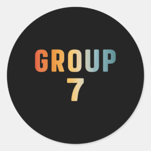 Lustiges 67 Meme Sechs Sieben Nummer 6 Und 7 Grupp Runder Aufkleber