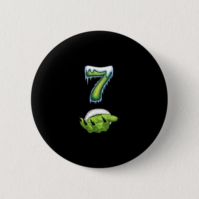 Lustiges 67 Meme Six Seven Gruselige Monster Hände Button (Vorderseite)