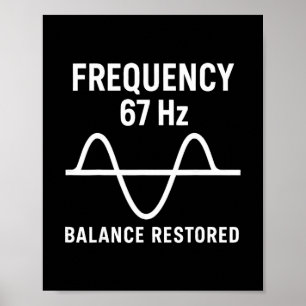 Lustiges 67-Meme-Trend Six Seven Gen Alpha-Slang F Poster