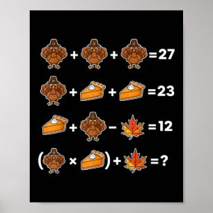Lustiges 67 Memethanksgiving Mathelehrer Puzzle Tu Poster