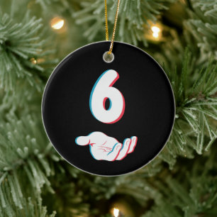 Lustiges 67 Sechs Sieben Meme Paar passend Keramik Ornament