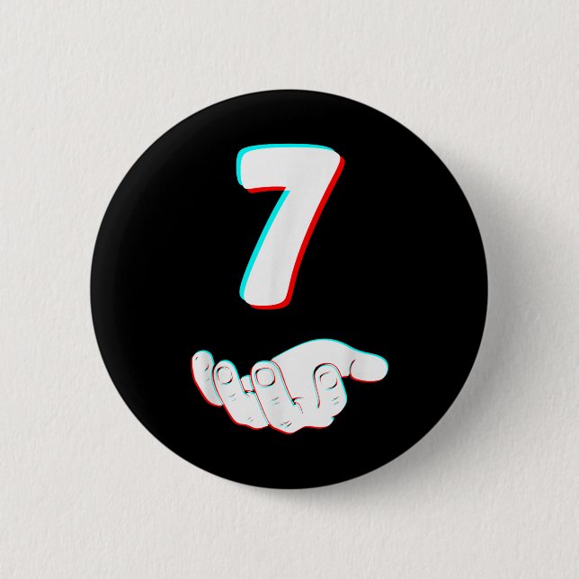 Lustiges 67 Sechs Sieben Meme Paar passendes Hallo Button (Vorderseite)