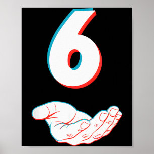 Lustiges 67 Sechs Sieben Meme Paar passendes Hallo Poster