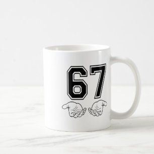 Lustiges 67 Six Seven Meme-Paar passendes Hallowee Kaffeetasse