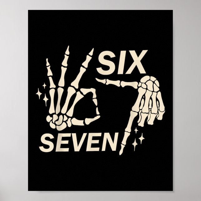 Lustiges 67 Six Seven Meme-Paar passendes Hallowee Poster (Vorne)