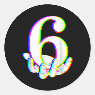 Lustiges 67 Six Seven Meme Paar passendes Hallowee Runder Aufkleber