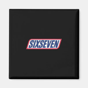 Lustiges 67 Six Seven Meme T-Shirt für Humorliebha Magnet