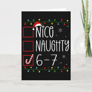 Lustiges 67 Six Seven Meme Weihnachten Unartig Net Karte
