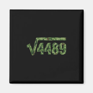 Lustiges 67 Trendiges Quadratwurzel 4489 Camouflag Magnet