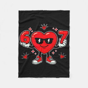 Lustiges 67 Valentinstag Dabbing Herz Liebe 67 Mem Fleecedecke